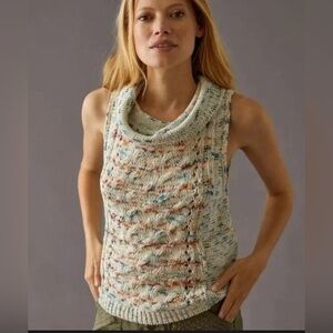Anthro Pilcro Sleeveless Cowl Neck Sweater